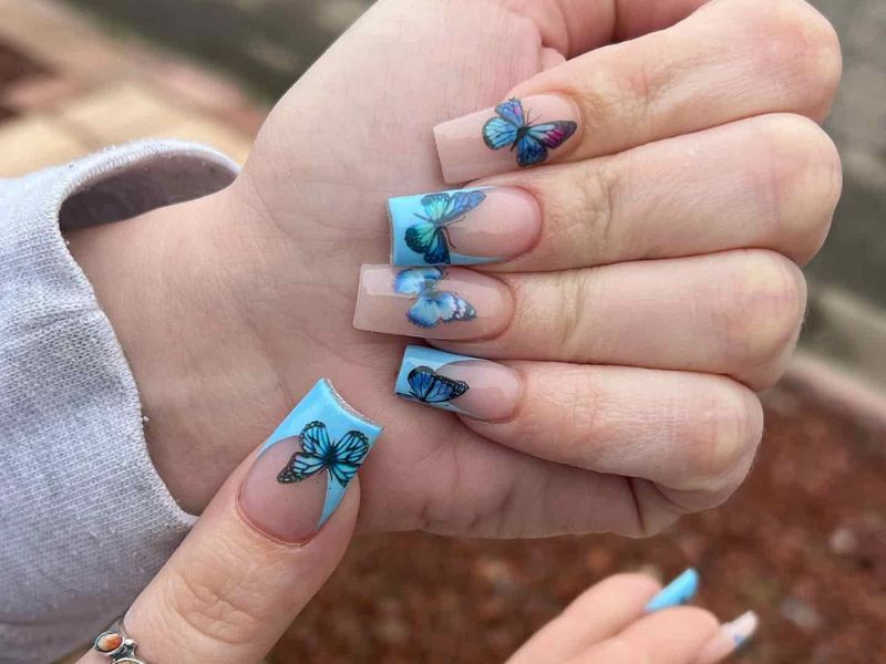 French Tip Square Nails