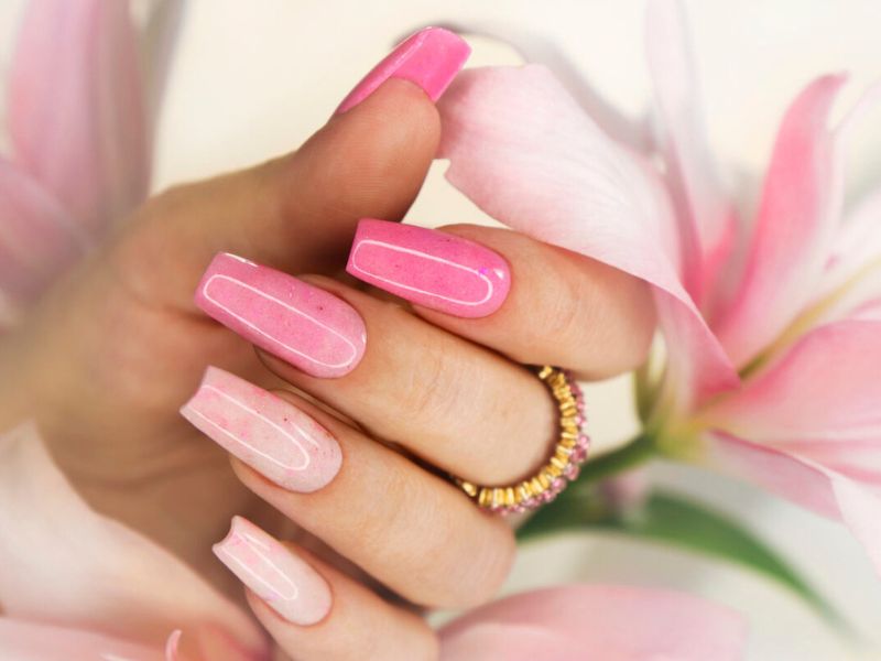 pink acrylic nails ideas