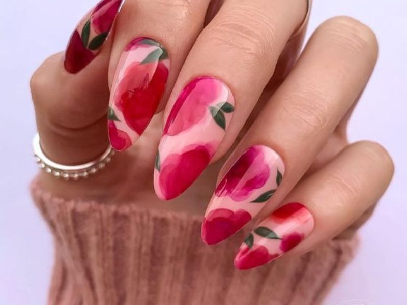 Flower Nail Designs for Summer