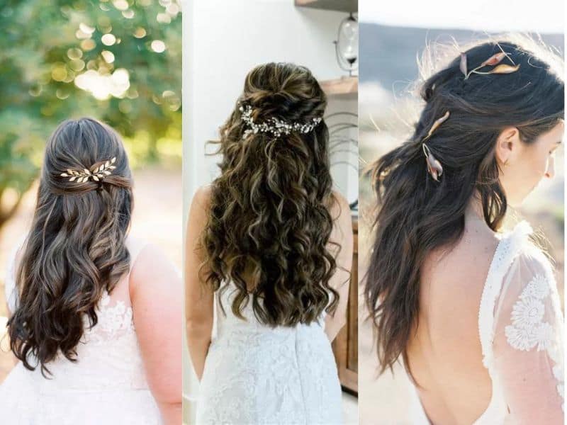 Half up half down wedding hairstyles