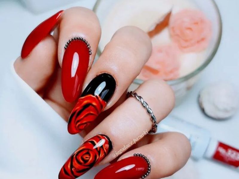 Red Chrome Nails