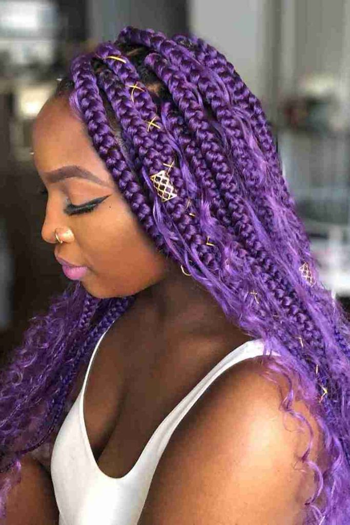 Purple Goddess Braids