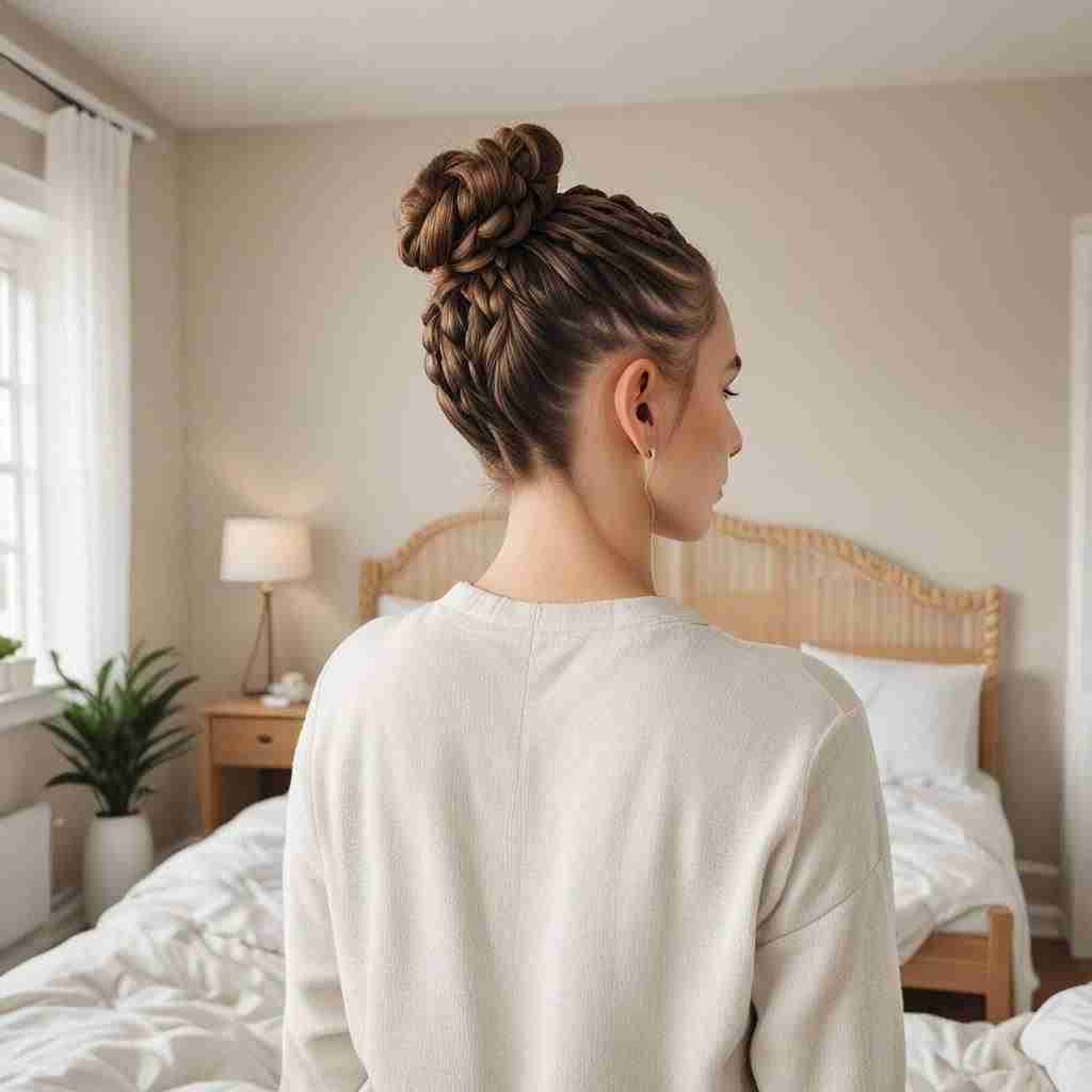 Goddess Braids into a Bun