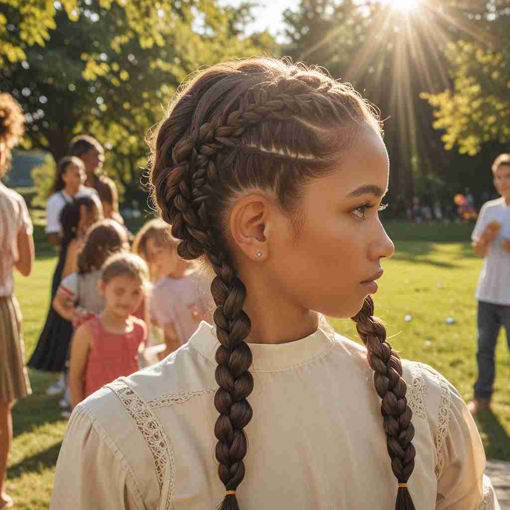 Goddess Braids with Feed-In Technique