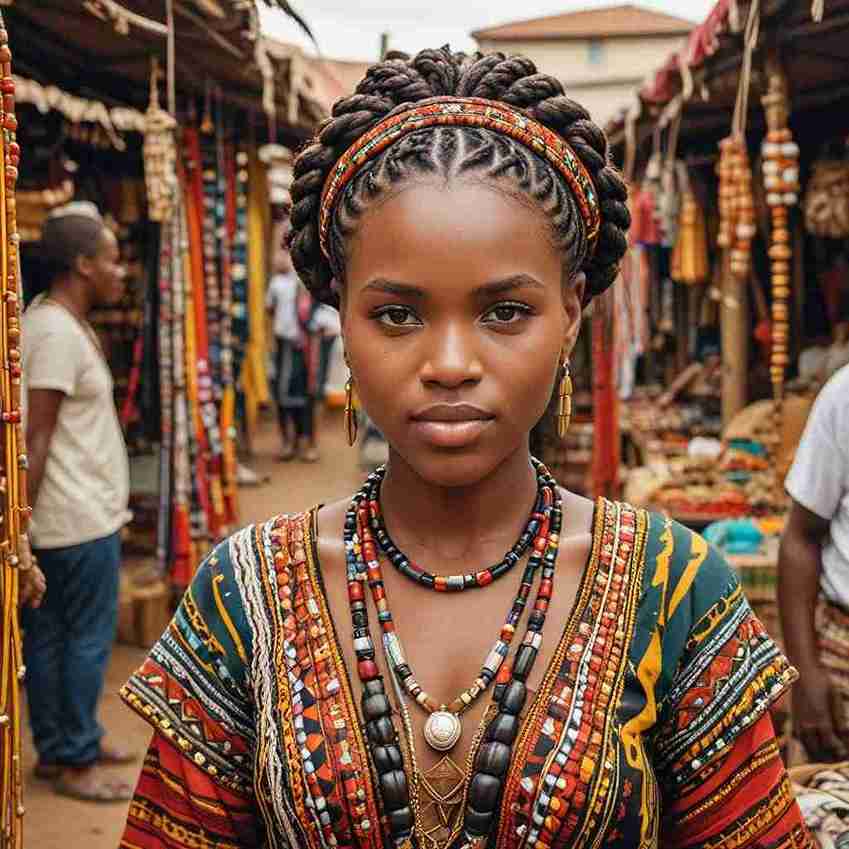 Goddess Braids with Fulani Beads