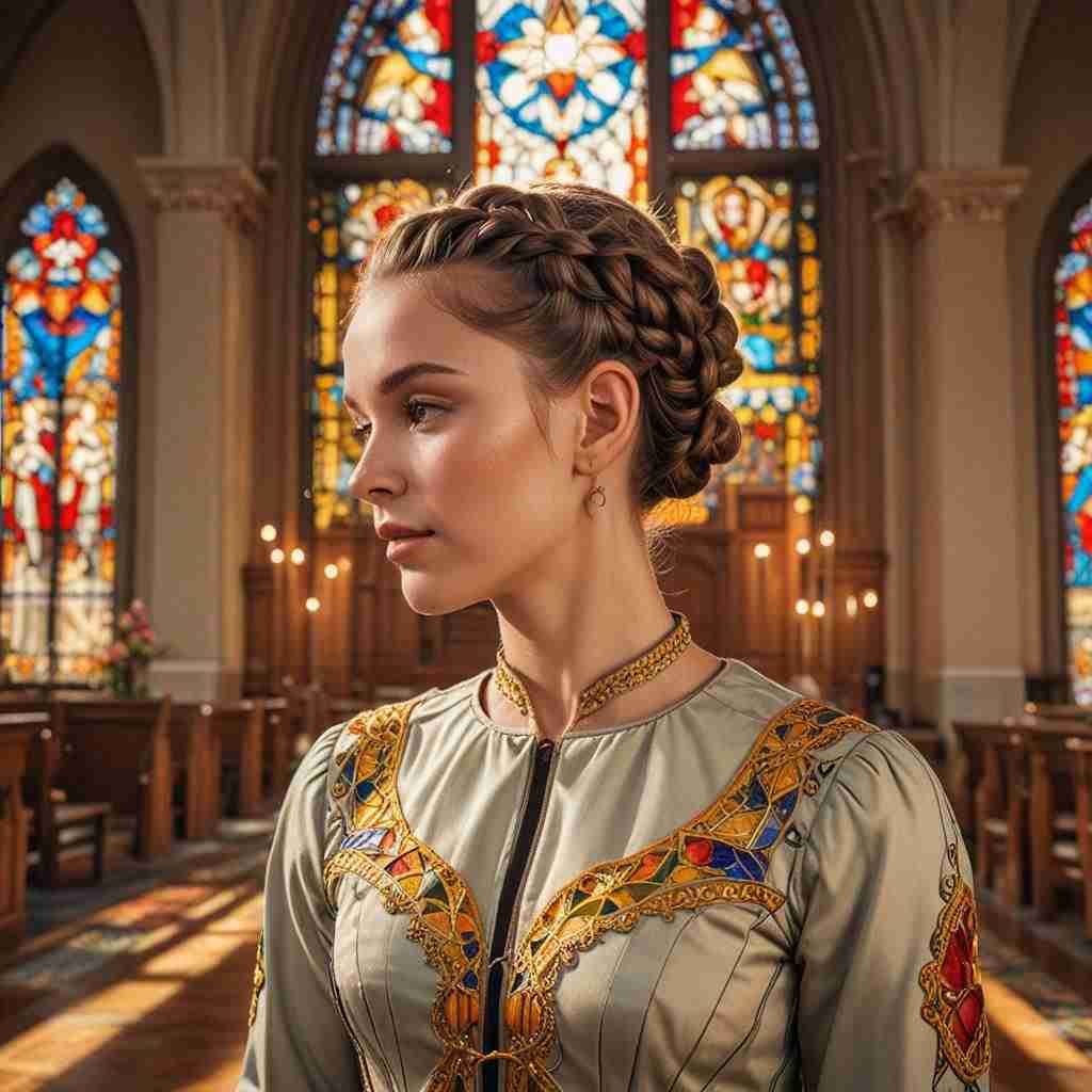 Goddess Braids with a Halo