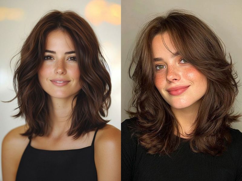 medium length hair with layers