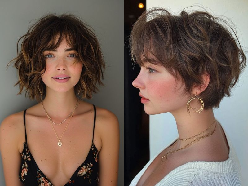 short hair with layers
