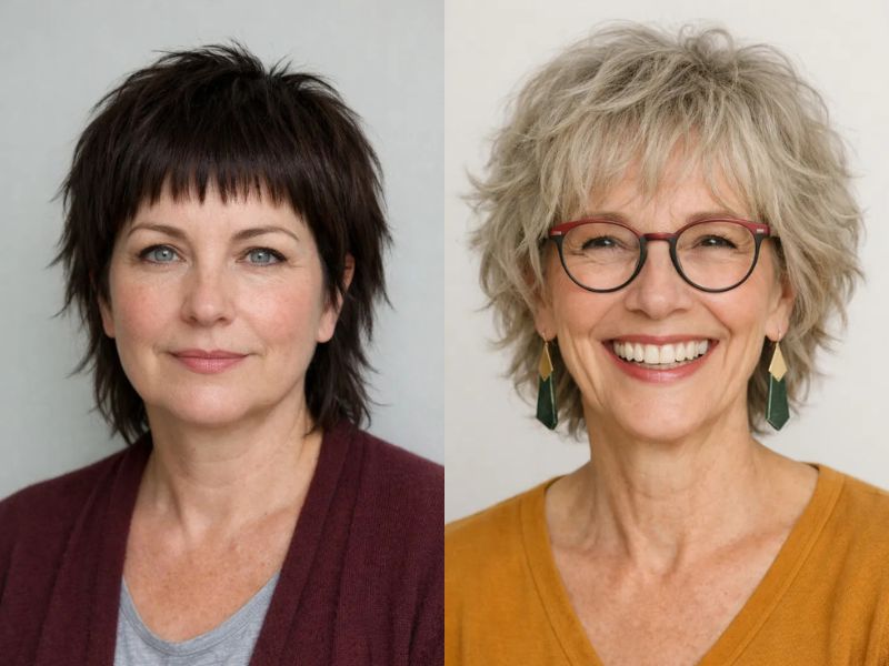 Short Shag Haircuts for Women Over 60