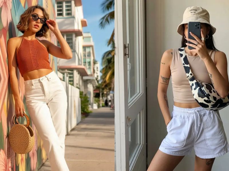 Summer Crop Top Outfits