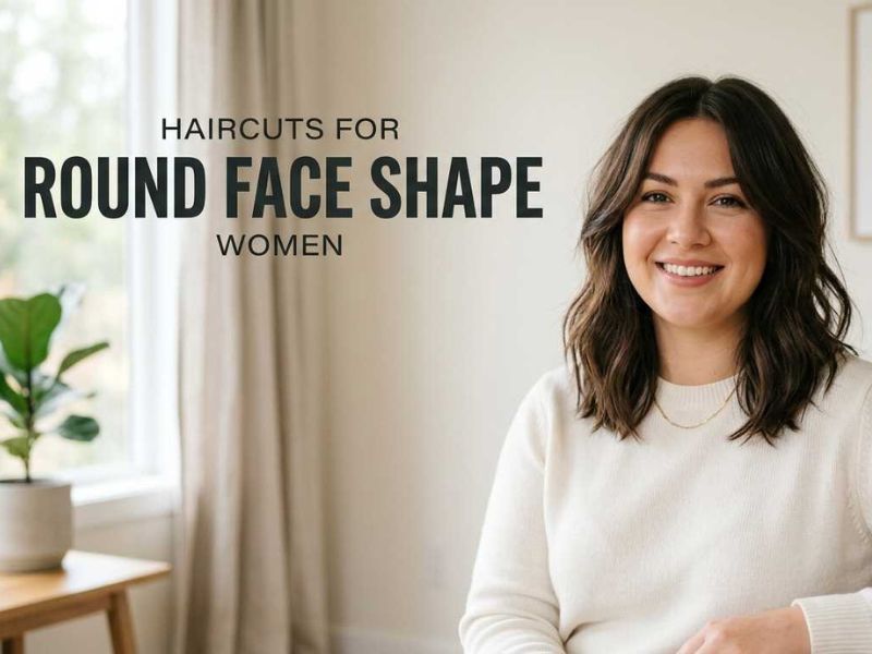 What haircut suits a round face shape women