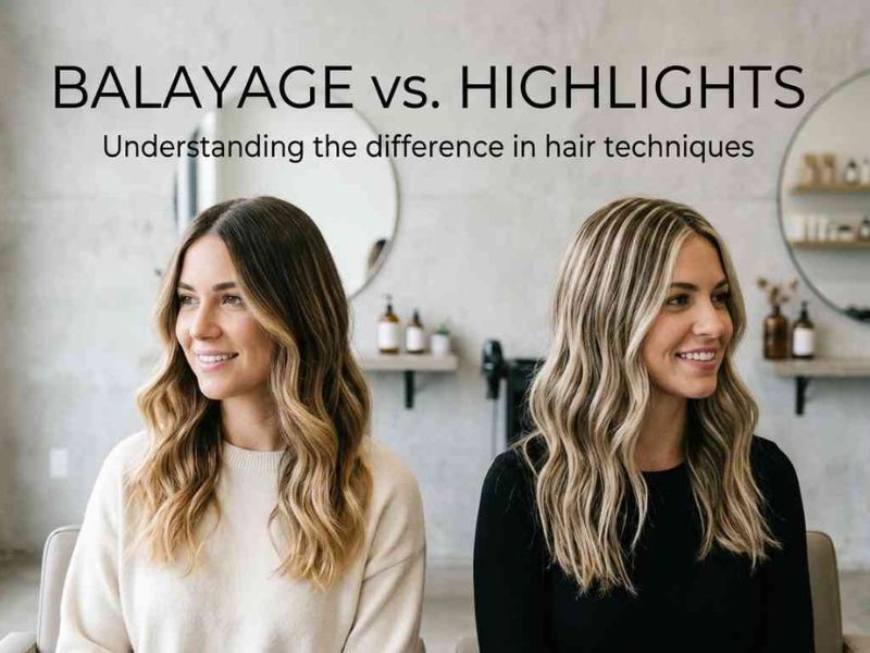 difference between balayage and highlights