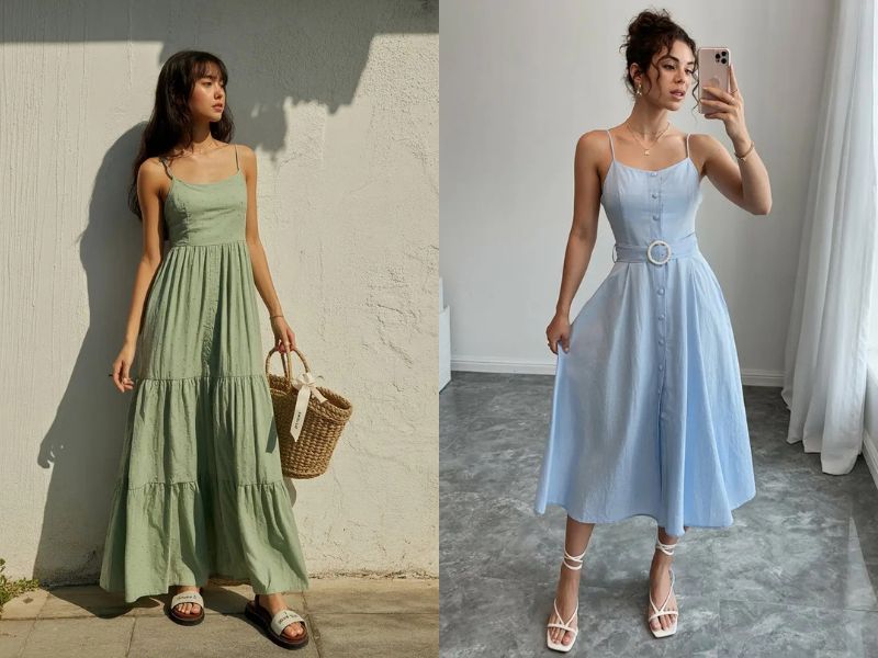Summer A-Line Sleeveless Dresses