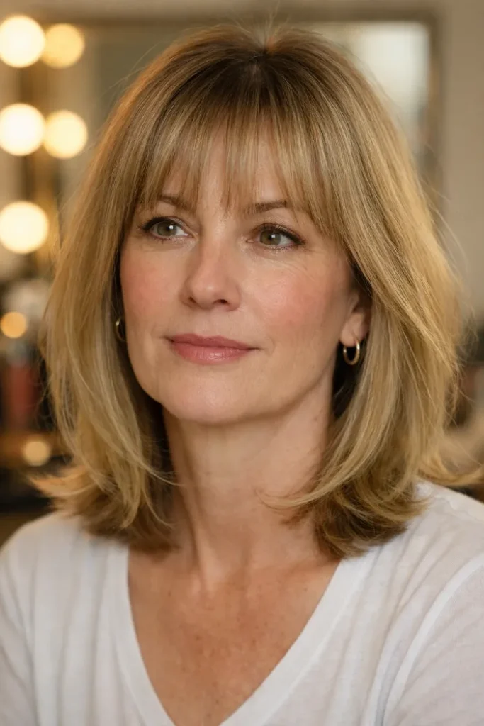 Shoulder Length Hairstyles with Bangs for Thin Fine Hair
