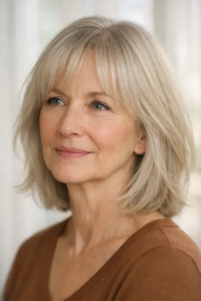 Medium-Length Hairstyles for Women Over 60 with Thin Fine Hair