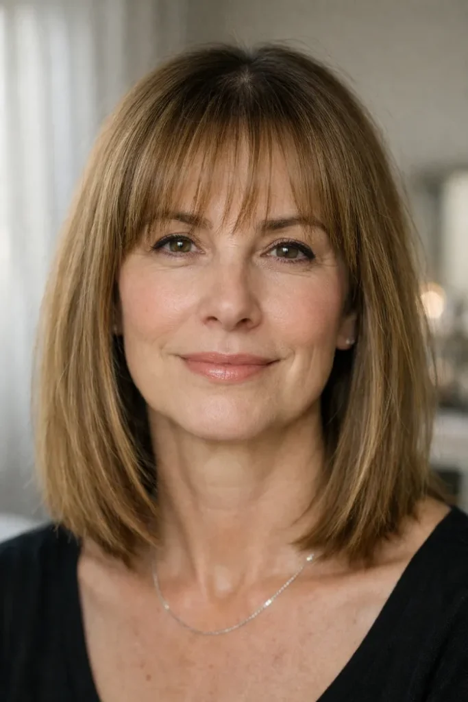 Shoulder Length Hairstyles with Bangs for Thin Fine Hair