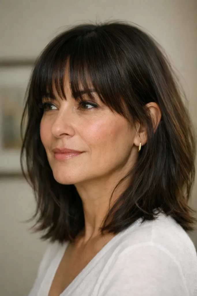 Shoulder Length Hairstyles with Bangs for Thin Fine Hair