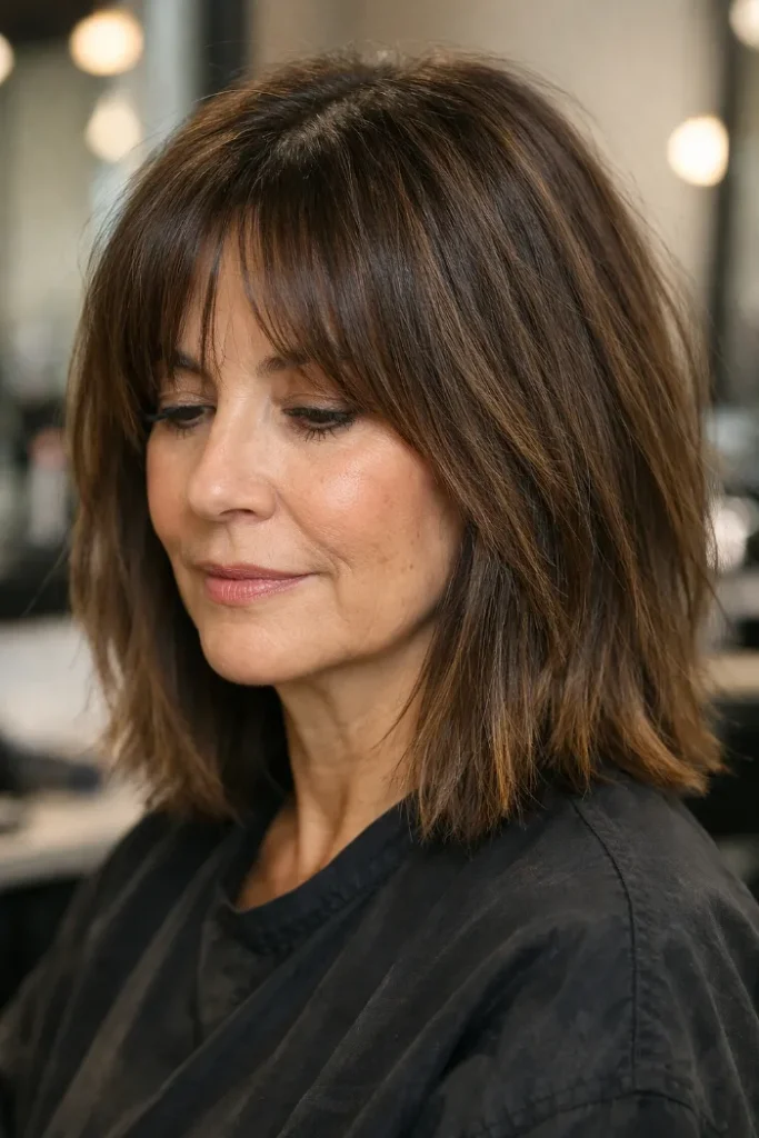 Shoulder Length Hairstyles with Bangs for Thin Fine Hair