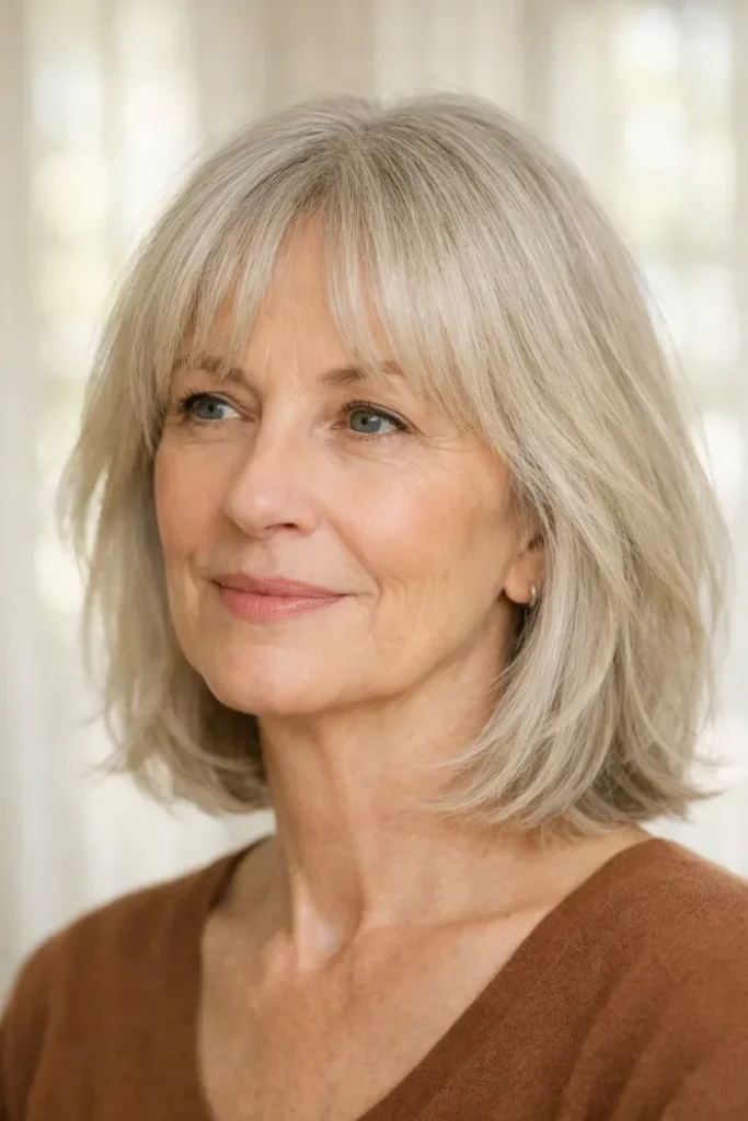 Medium-Length Hairstyles for Women Over 60 with Thin Fine Hair