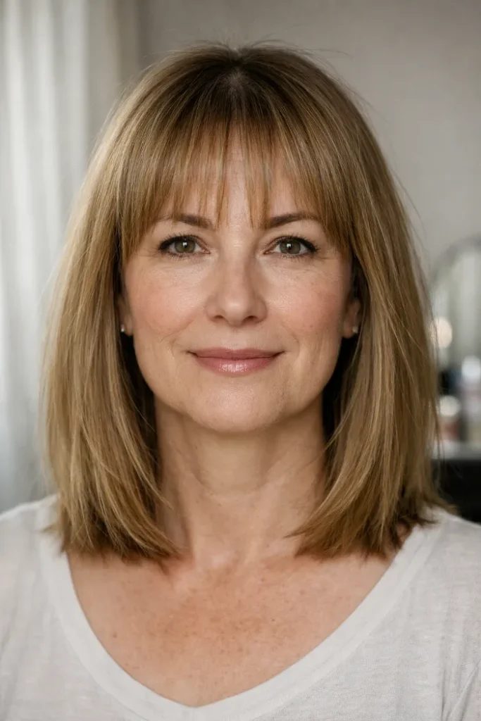 Shoulder Length Hairstyles with Bangs for Thin Fine Hair