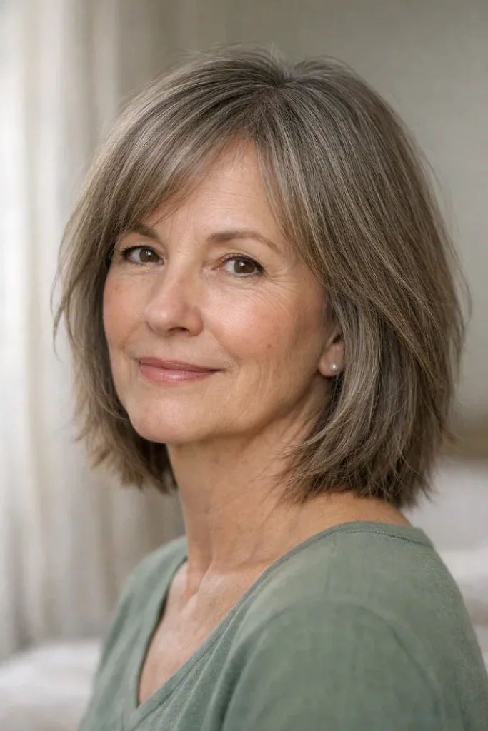 Medium-Length Hairstyles for Women Over 60 with Thin Fine Hair