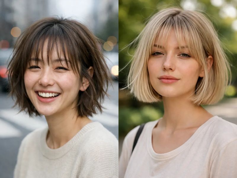 Choppy Bob Hairstyles With Bangs