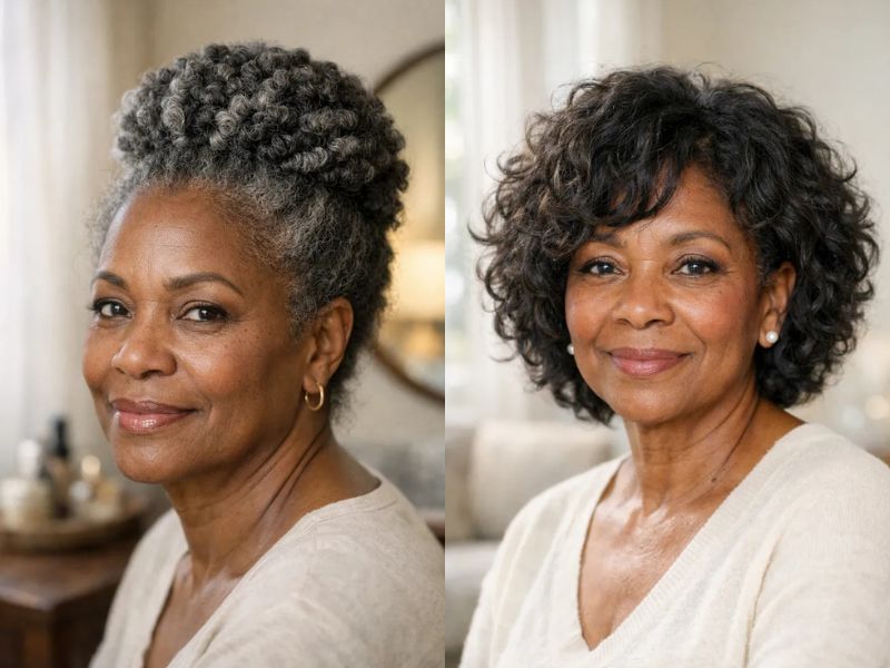 Curly Hairstyles for Older Black Women