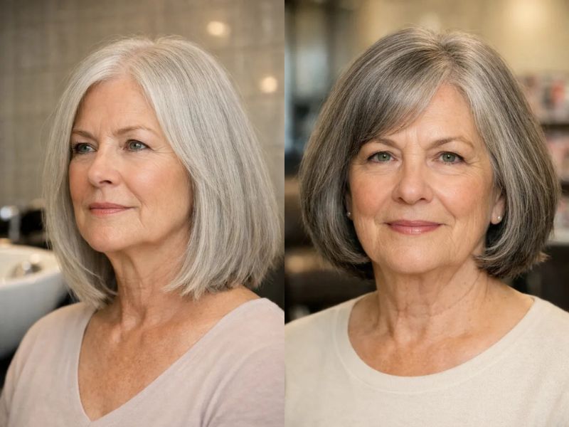 Medium-Length Hairstyles for Women Over 60 with Thin Fine Hair