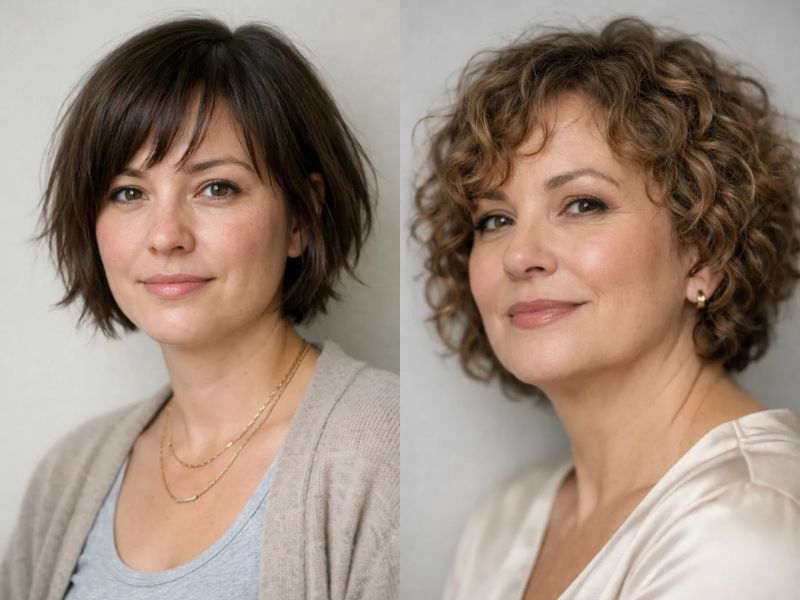 Short Bob Hairstyles for Thin Fine Hair With a Round Face