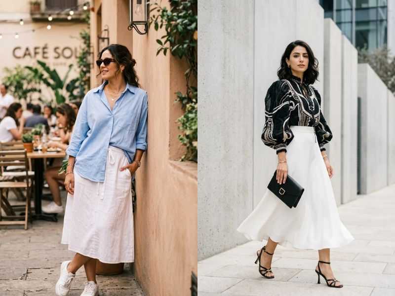 White Skirt Summer Outfits