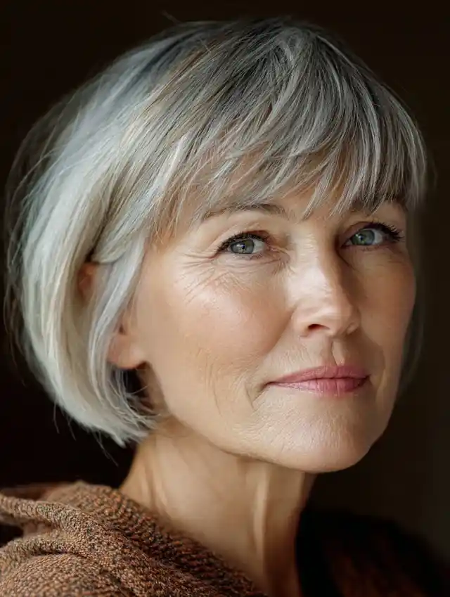 Side Bangs For Thin Fine Hair Over 60
