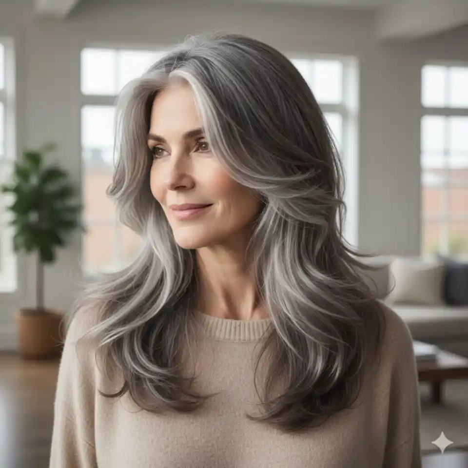 Salt and Pepper Hairstyles for Women Over 50