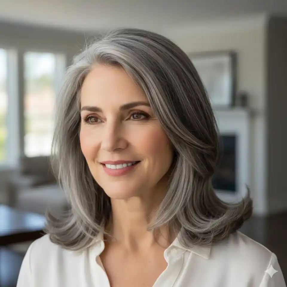 Salt and Pepper Hairstyles for Women Over 50