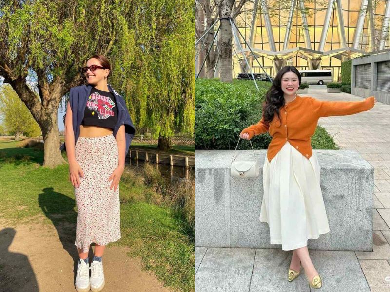 Midi Skirt Outfits