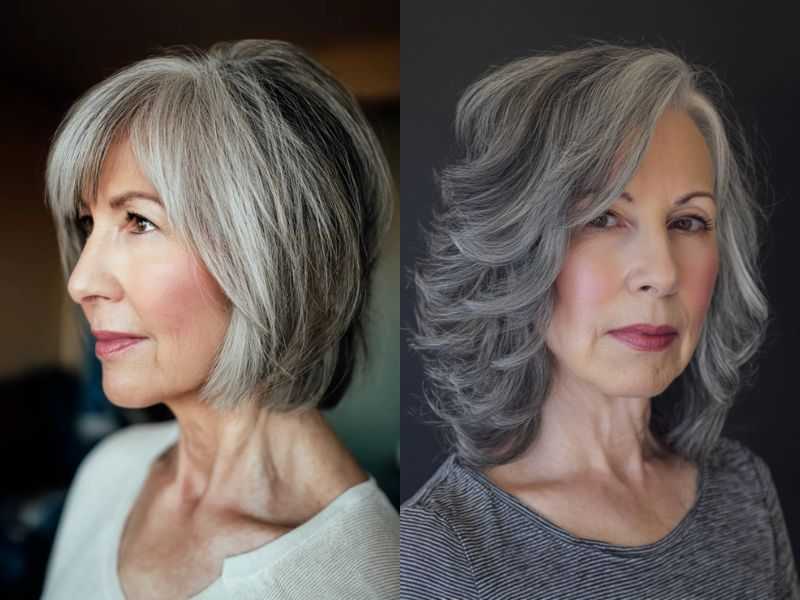 Salt and Pepper Hairstyles for Women Over 50